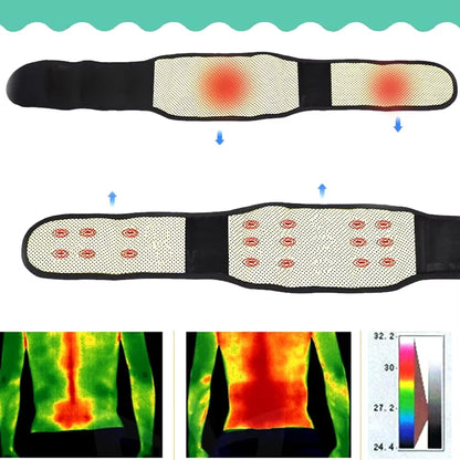 M - 4XL Adjustable Tourmaline Self Heating Magnetic Therapy Back Waist Support Belt Lumbar Brace Massage Band Health Care