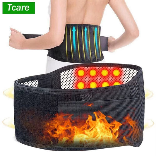 M - 4XL Adjustable Tourmaline Self Heating Magnetic Therapy Back Waist Support Belt Lumbar Brace Massage Band Health Care